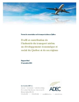 Étude-Profil de l'industrie du transport aérien (novembre 2011)
