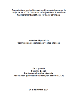 Mémoire AQTA CRC Etude Projet loi 74